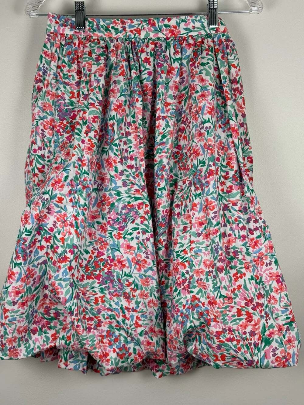 J.Crew Floral Bubblehem Cottagecore Skirt Size XS